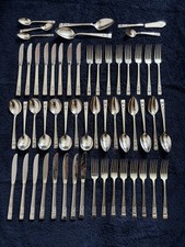 Oneida Community Plate Hampton Court Silver Plated Cutlery Set 8 Place Settings