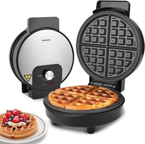 Aigostar round waffle maker - waffle,