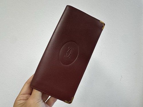Cartier burgundy leather - leather, de