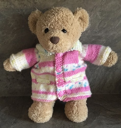 Hand knitted teddy bear - knitted,