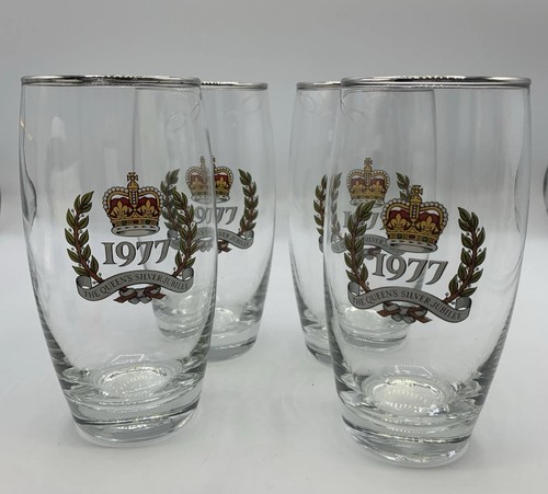 Four vintage glass - , tumblers