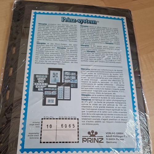 Prinz black stamp - black, pages