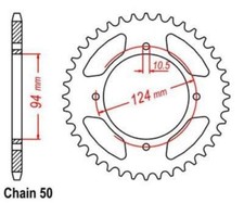 KR Sprocket 37T Pitch 50 for