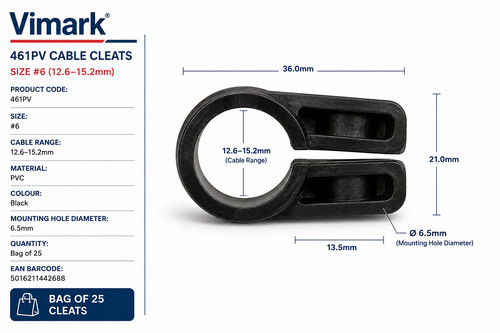 Vimark 461pv cable cleats size - 461pv,