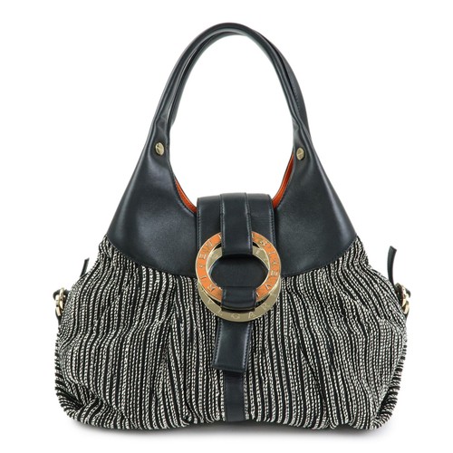 Bvlgari chandra leather canvas - bvlgari,