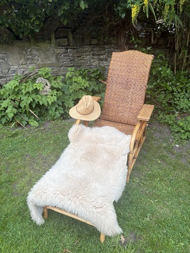 French antique steamer chair - steamer,