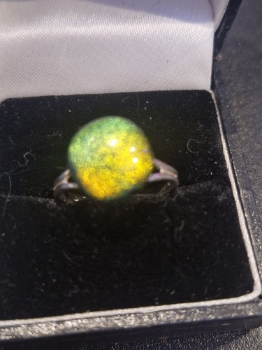 Dichroic glass cabochon 925 - glass,