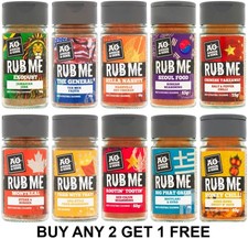 Angus & Oink Spice Rubs 50g–65g Seasoning Mix BBQ Grill Meat Rubs Choose Flavour