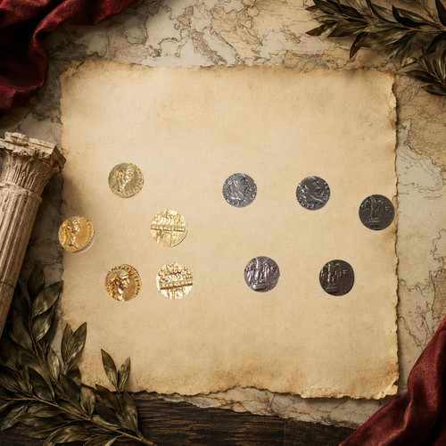 Set roman coins gold - set,