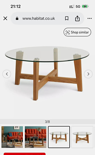 Habitat zela round - zela, glass