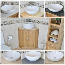 Solid Oak Bathroom Corner
