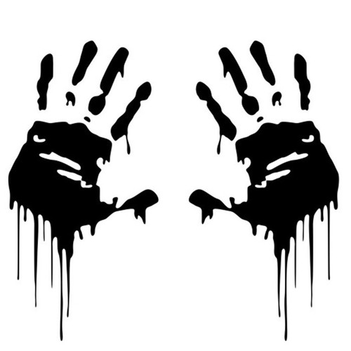Horror handprint totem car - horror,
