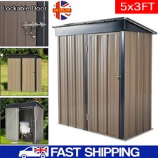Metal Garden Shed Outdoor Storage House Heavy Duty Tool Organizer Lockable Door