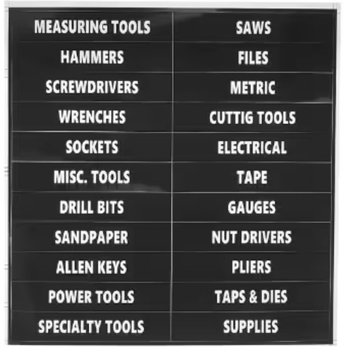 Toolbox drawer label - toolbox,