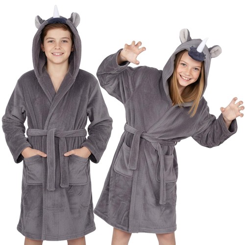 Kids bathrobe animal face - kids,