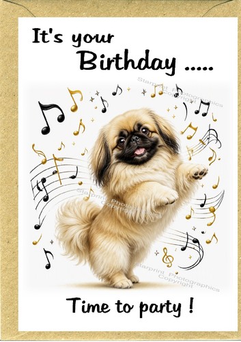 Pekingese peke dog - (4", x
