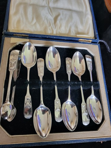 Masonic silverplated tea - .,