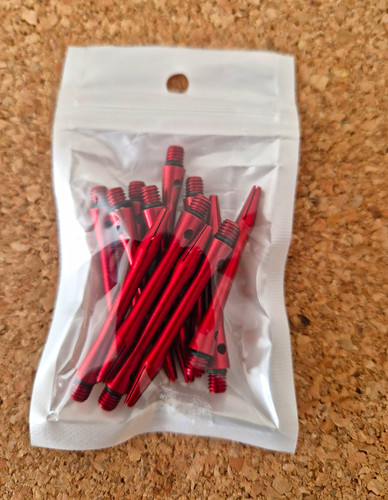 Red anodised aluminium - x,