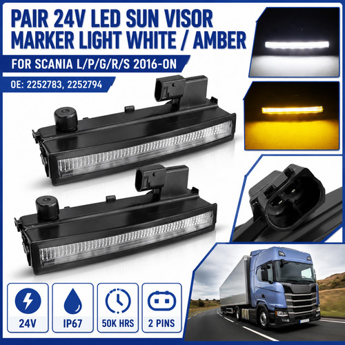 Sunvisor led marker light - 1/2x,