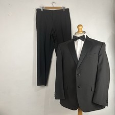 Marks and Spencer Tuxedo Dinner Suit Men's Black 42S Jacket 36W 30L M&S