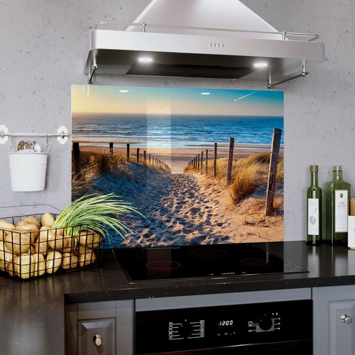 Glass splashback kitchen tile - glass,