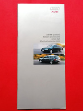 2000 AUDI A6 SALOON & AVANT QUATTRO Price List - S6 1.8T 2.4 2.7T 2.8 4.2 TDI