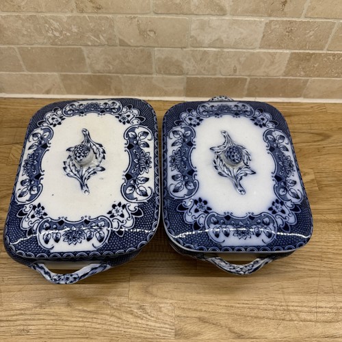 Pair vintage blue - vintage, white