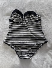 Lovely Jasper Conran  Blue And White Swimming Costume Size 14 New Without Tags