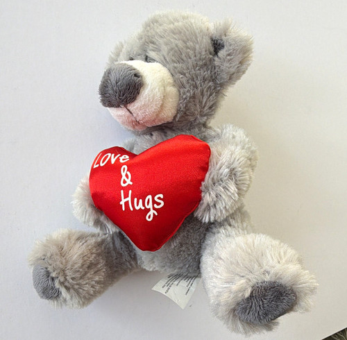 Grey plush teddy bear with - teddy,