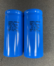 2X CORNELL DUBILIER 550CE1134 2,400 uF 500VDC TYPE 520 ALUMINIUM CAP