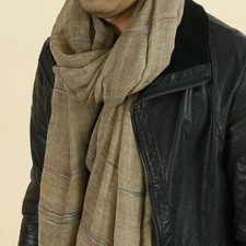 Soft Striped Mens Scarves