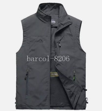 Mens Gilet Body Warmer Multi Pocket Full Zip Lightweight Vest Sleeveless M-4XL
