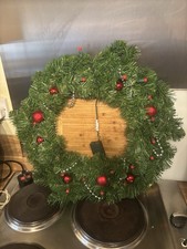  2 vintage Christmas Wreath Decoration Reef with Lights Battery Operated spares 