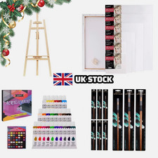 24pc Premium Painting Set with Easel Canvas & Brushes | Xmas Gift for all ages