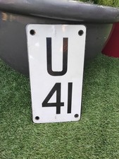 VINTAGE RAILWAY ENAMEL SIGNAL ID PLATE