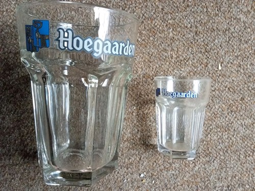 Hoegaarden pint glass - uk, line