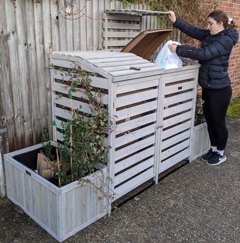 Double bin store planters - double,