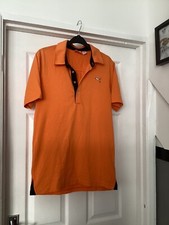 Men’s Puma Orange  Golf Top And Trousers Outfit Size S 