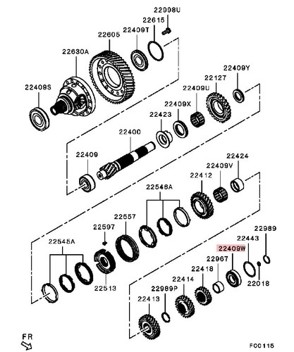 Bearing shaft - bearing,