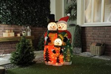 100cm Led Lit Snowman family