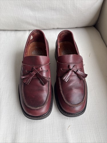 Mod shoes burgundy loafers - burgundy,