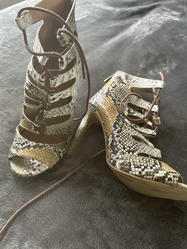Snake skin effect high heeled - high,