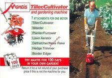 Picture Postcard~ Mantis Tiller / Cultivator Advertising