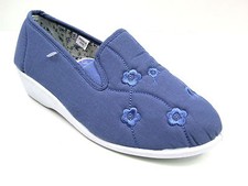 Blue Floral Ladies slip on