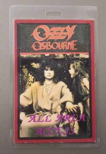 Ozzy osbourne backstage pass - ozzy,
