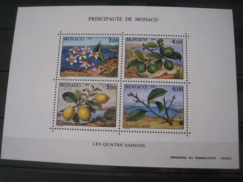Monaco mnh 1990 four - monaco, m/s