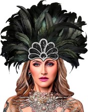 HOMELEX Women's Black Feather