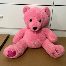 Chad Valley Pink My First Bear Soft Toy Plush 10" X Tummy Love Hearts Foot READ