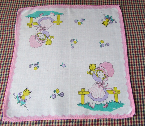 Vintage handkerchief hankie - handkerchief,
