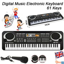 61 Keys Electronic Keyboard Piano + Microphone Digital Music Key Board Kids